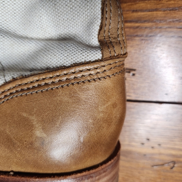 Vintage Shoe Company Molly Jump Boot 8.5 Made in USA Canvas Leather Heritage - Picture 11 of 16